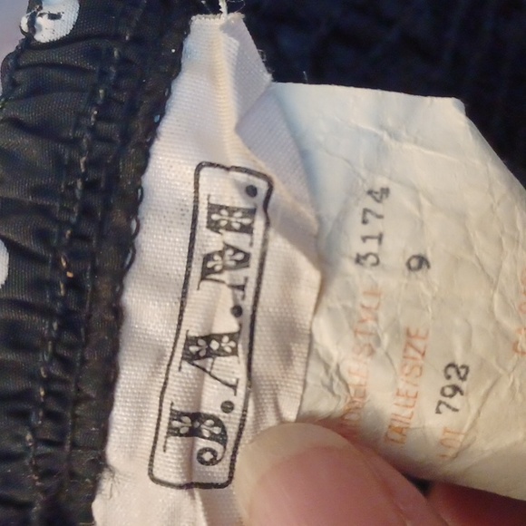 4/$60  Black & White Polka Dot Puffy Strapless Dress - size 9 - Picture 5 of 6